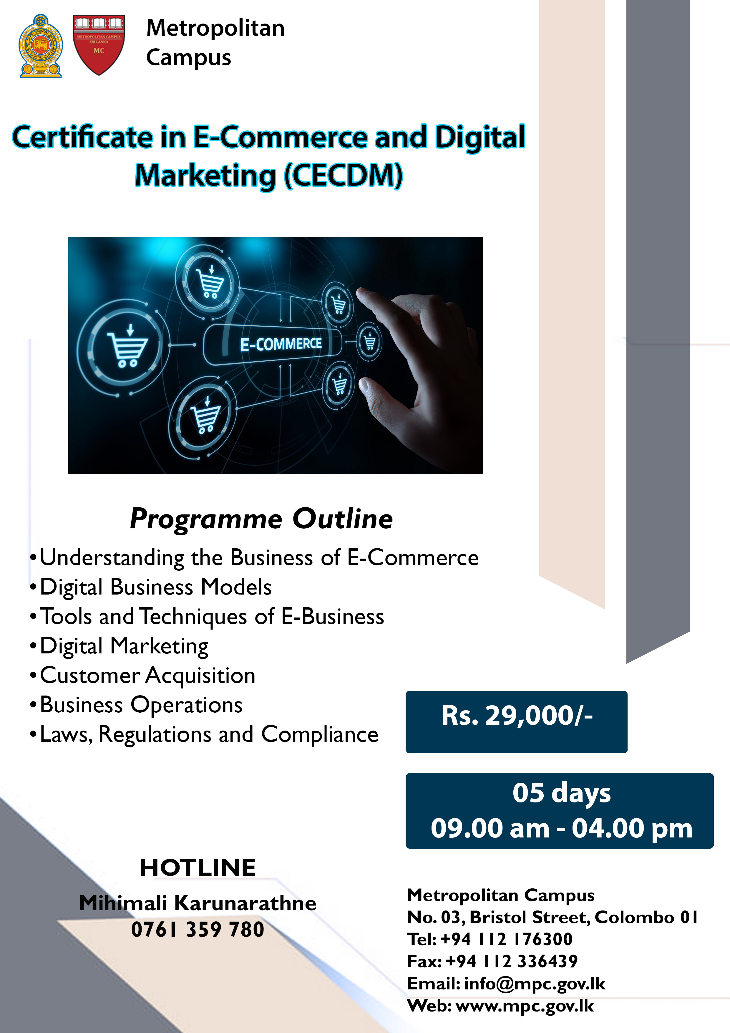 3. Certificate in _ Digital Marketing Metropolitan Campus